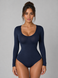 Body modelant manches longues sculptant, Playful Pastel Confidence