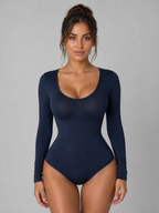 Body modelant manches longues sculptant, Playful Pastel Confidence